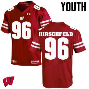 Youth Wisconsin Badgers NCAA #96 Billy Hirschfeld Red Authentic Under Armour Stitched College Football Jersey UD31X87FN